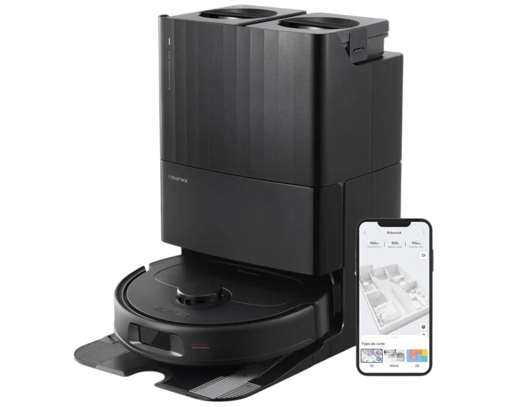 Robot hút bụi lau nhà Roborock QR 798 - Đen/Trắng